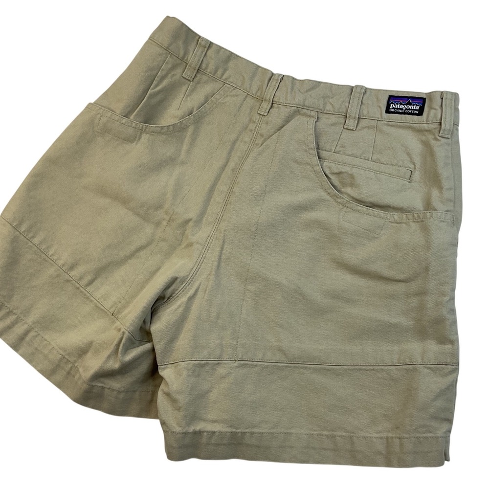 Patagonia Stand Up Shorts Mens 34 Beige Organic Cotton Canvas 6" 57227 Hiking